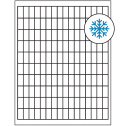 0.5" x 1" White Rectangular Sheet Labels - Freezer Grade Adhesive