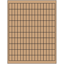 0.5" x 1" Brown Kraft Rectangular Sheet Labels