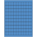 0.5" x 1" Fluorescent Blue Rectangular Sheet Labels