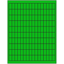 0.5" x 1" Fluorescent Green Rectangular Sheet Labels