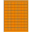 0.5" x 1" Fluorescent Orange Rectangular Sheet Labels