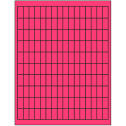 0.5" x 1" Fluorescent Pink Rectangular Sheet Labels