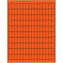 0.5" x 1" Fluorescent Red Rectangular Sheet Labels