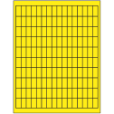 0.5" x 1" Fluorescent Yellow Rectangular Sheet Labels