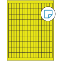0.5" x 1" Fluorescent Yellow Rectangular Sheet Labels - Removable Adhesive