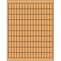 0.5" x 1" Pastel Orange Rectangular Sheet Labels