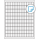 0.5" x 1" White Rectangular Sheet Labels - Removable Adhesive
