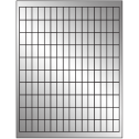 0.5" x 1" Silver Foil Rectangular Sheet Labels