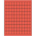 0.5" x 1" Red Rectangular Sheet Labels
