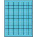 0.5" x 1" Turquoise Rectangular Sheet Labels