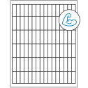 0.5" x 1.75" White Rectangular Sheet Labels - Ultra Aggressive Adhesive