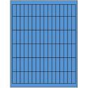 0.5" x 1.75" Fluorescent Blue Rectangular Sheet Labels