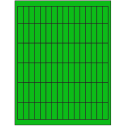 0.5" x 1.75" Fluorescent Green Rectangular Sheet Labels