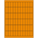0.5" x 1.75" Fluorescent Orange Rectangular Sheet Labels