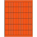 0.5" x 1.75" Fluorescent Red Rectangular Sheet Labels