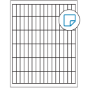 0.5" x 1.75" White Rectangular Sheet Labels - Removable Adhesive