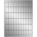 0.5" x 1.75" Silver Foil Rectangular Sheet Labels
