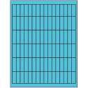 0.5" x 1.75" Turquoise Rectangular Sheet Labels