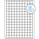 0.75" x 0.75" White Square Sheet Labels - Ultra Aggressive Adhesive