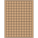 0.75" x 0.75" Brown Kraft Square Sheet Labels