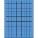 0.75" x 0.75" Fluorescent Blue Square Sheet Labels