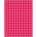 0.75" x 0.75" Fluorescent Pink Square Sheet Labels