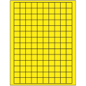 0.75" x 0.75" Fluorescent Yellow Square Sheet Labels