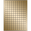 0.75" x 0.75" Gold Foil Square Sheet Labels