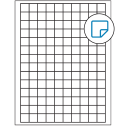 0.75" x 0.75" White Square Sheet Labels - Removable Adhesive