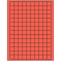 0.75" x 0.75" Red Square Sheet Labels