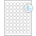 1" White Circular Sheet Labels - Ultra Aggressive Adhesive