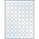 1" Crystal Clear Circular Sheet Labels