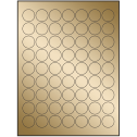 1" Gold Foil Circular Sheet Labels