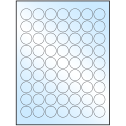 1" White Premium High Gloss Circular Sheet Labels