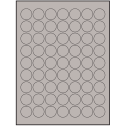 1" Gray Circular Sheet Labels