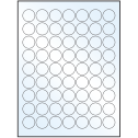 1" White Mid Gloss Circular Sheet Labels