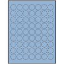1" Pastel Blue Circular Sheet Labels