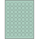 1" Pastel Green Circular Sheet Labels