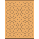 1" Pastel Orange Circular Sheet Labels