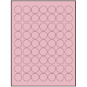 1" Pastel Pink Circular Sheet Labels