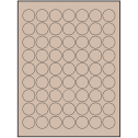 1" Pastel Tan Circular Sheet Labels