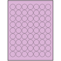 1" Pastel Purple Circular Sheet Labels