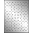 1" Silver Foil Circular Sheet Labels