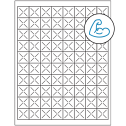1" x 1" White Square Sheet Labels - Ultra Aggressive Adhesive