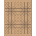 1" x 1" Brown Kraft Square Sheet Labels