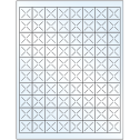 1" x 1" Crystal Clear Square Sheet Labels