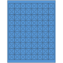 1" x 1" Fluorescent Blue Square Sheet Labels