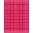 1" x 1" Fluorescent Pink Square Sheet Labels
