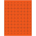 1" x 1" Fluorescent Red Square Sheet Labels