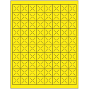 1" x 1" Fluorescent Yellow Square Sheet Labels